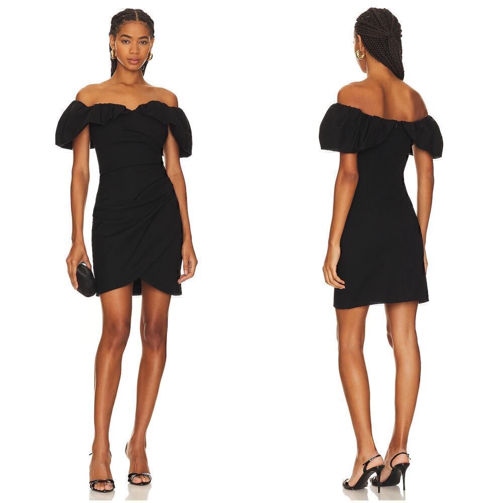 NWT Elliatt Zanzibar Mini Dress Size Large Black Sold at Revolve Retail $229